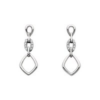 Round Brilliant Diamonds Dangle Earrings
