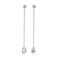 1/2cttw Minimalist Post Lab Diamond Earrings in 14 Karat White Gold
