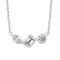 1/2 Cttw. Three Stone LAB Diamond Pendant/Necklace
