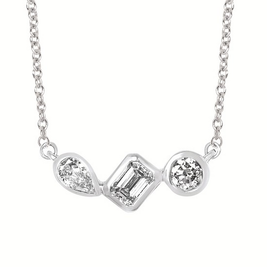 1/2 Cttw. Three Stone LAB Diamond Pendant/Necklace