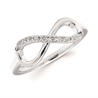 Love Infinity Fashion Ring in 14 Karat White Gold