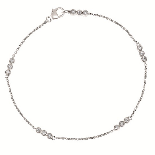 Round Brilliant Diamonds Bubble Bracelet