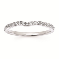2-1/10cttw Modern Accented Wedding Set in 14 Karat White Gold