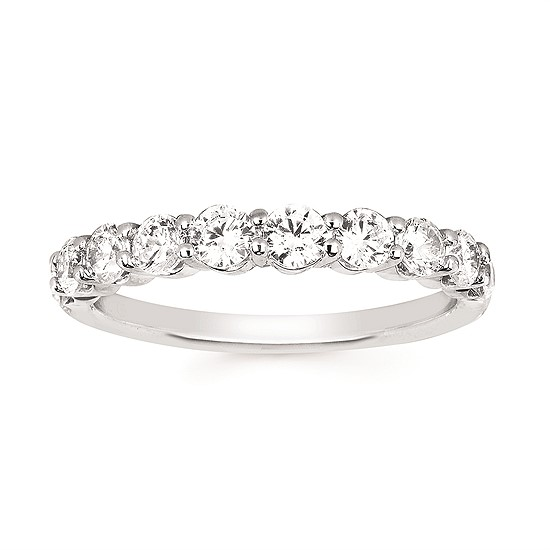 5-7/8cttw Statement Accented Wedding Set in 14 Karat White Gold