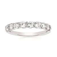 5-7/8cttw Statement Accented Wedding Set in 14 Karat White Gold