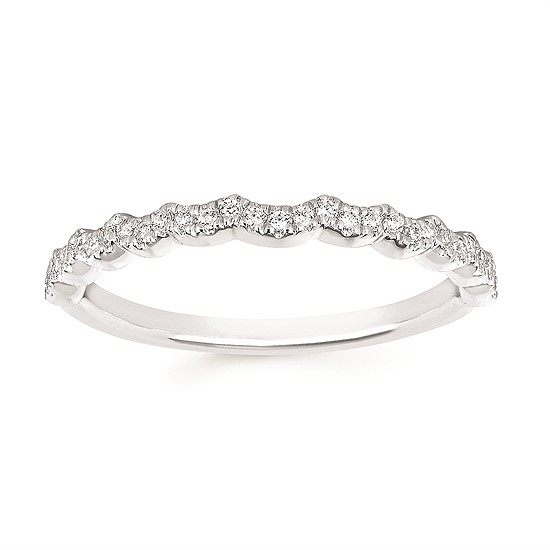 2-5/8cttw Statement Accented Wedding Set in 14 Karat White Gold