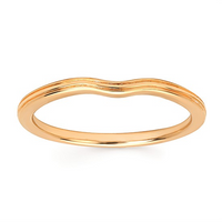 7/8cttw Modern Hidden Halo Wedding Set in 14 Karat Yellow Gold
