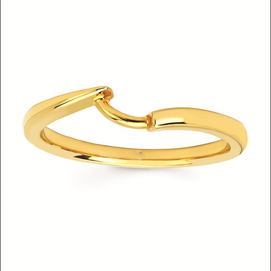 3/4cttw Classic Bypass Wedding Set in 14 Karat Yellow Gold