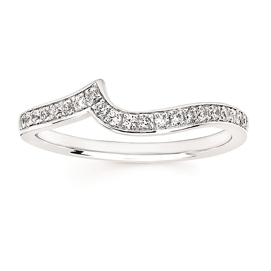 1.0cttw Classic Bypass Wedding Set in 14 Karat White Gold