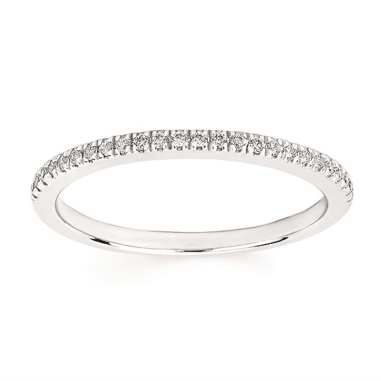 3/4cttw Classic Accented Wedding Set in 14 Karat White Gold