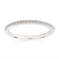 3/4cttw Classic Accented Wedding Set in 14 Karat White Gold