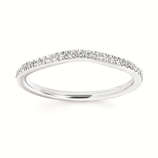 1-1/4cttw Classic Bypass Wedding Set in 14 Karat White Gold