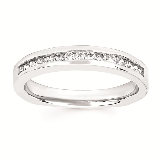 1.0cttw Modern Cathedral Wedding Set in 14 Karat White Gold