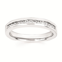 1.0cttw Modern Cathedral Wedding Set in 14 Karat White Gold