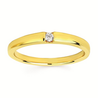 1/4cttw Modern Cathedral Wedding Set in 14 Karat Yellow Gold