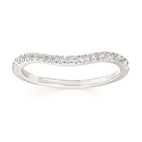 1-1/10cttw Modern Accented Wedding Set in 14 Karat White Gold