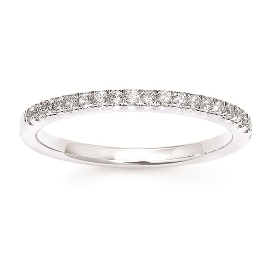 1-7/8cttw Classic Accented Wedding Set in 14 Karat White Gold