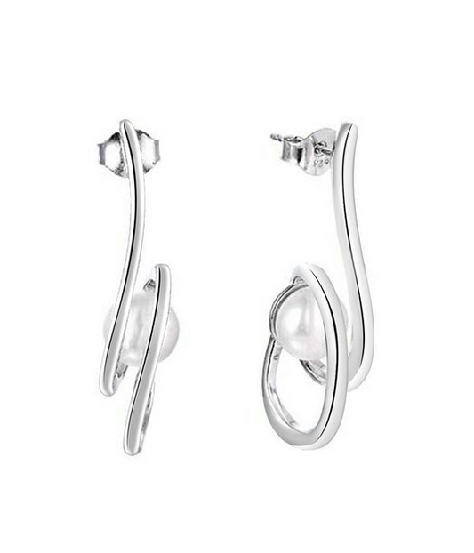 Pearls Twisted Earrings