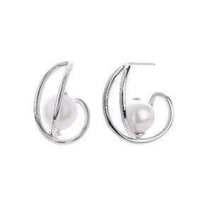 Pearls Free Form Earrings
