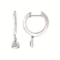 Round Brilliant Diamonds Hoop Earrings