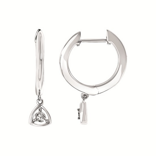 Round Brilliant Diamonds Hoop Earrings