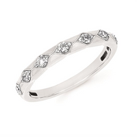 1/4cttw Vintage Inspired Band Fashion Ring in 14 Karat White Gold