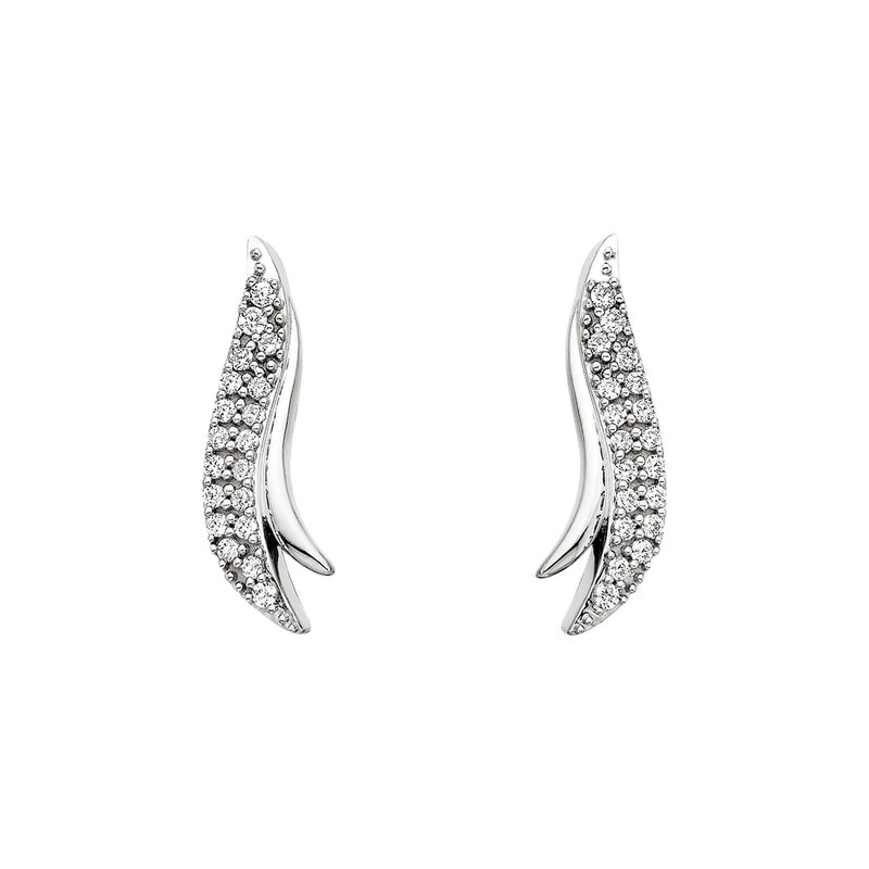 1/5 Cttw. Diamonds Feather Earrings