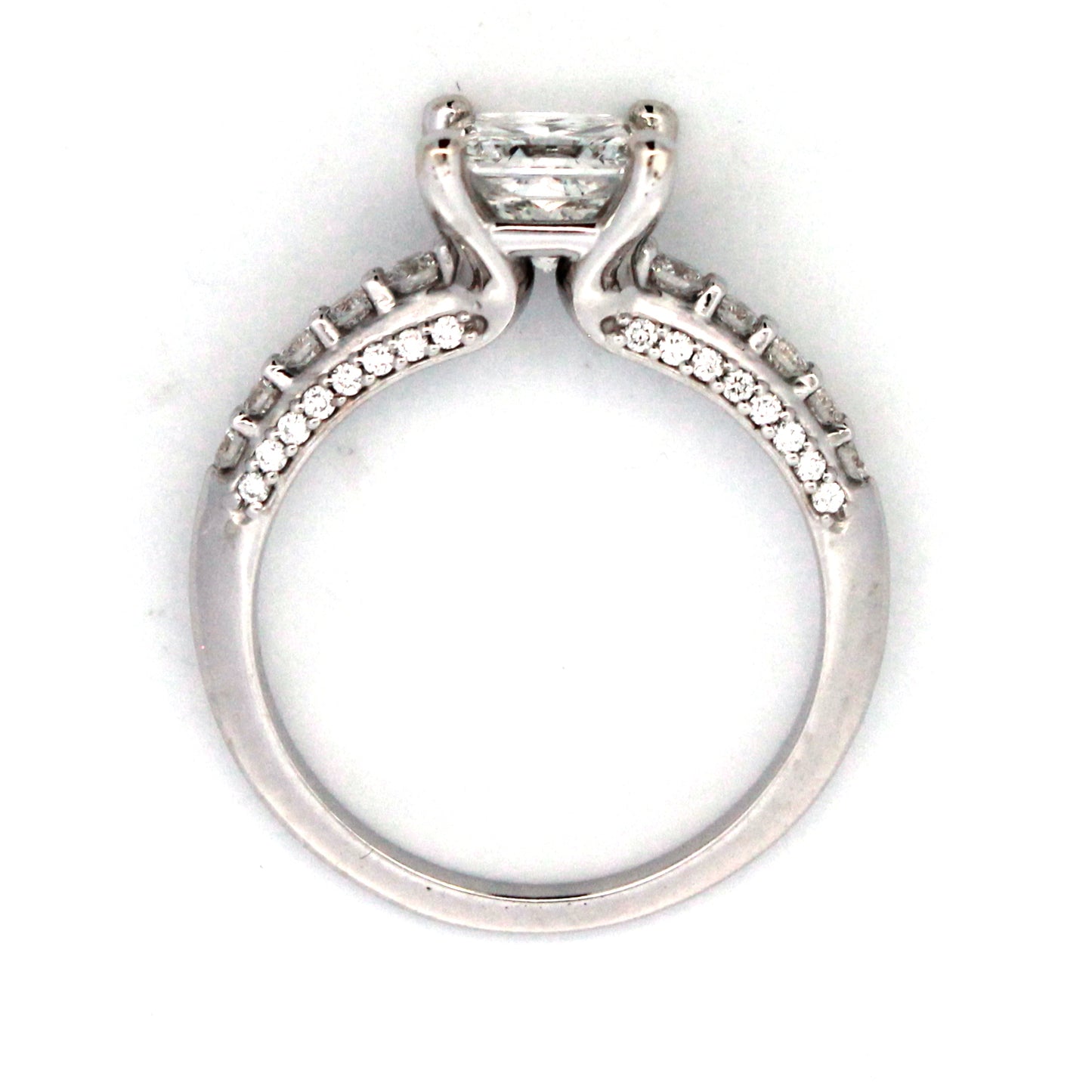 Pear Diamond Accented Engagement Ring