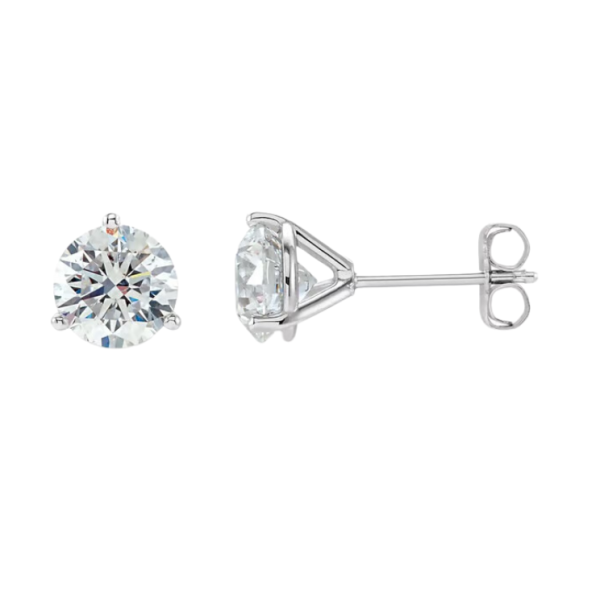 1/2cttw Minimalist Stud Lab Diamond Earrings in 14 Karat White Gold