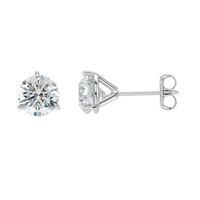 1/2cttw Minimalist Stud Lab Diamond Earrings in 14 Karat White Gold