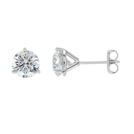 1/2cttw Minimalist Stud Lab Diamond Earrings in 14 Karat White Gold