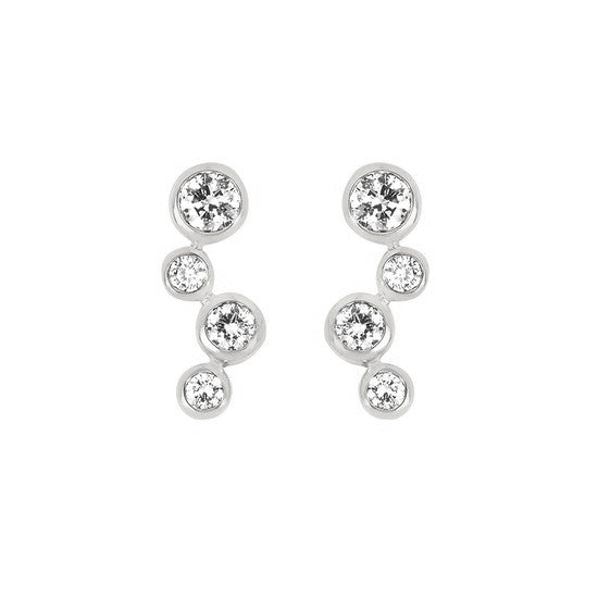 Round Brilliant Diamonds Drop Earrings