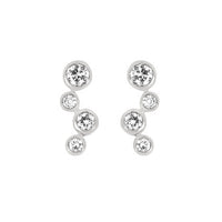 Round Brilliant Diamonds Drop Earrings