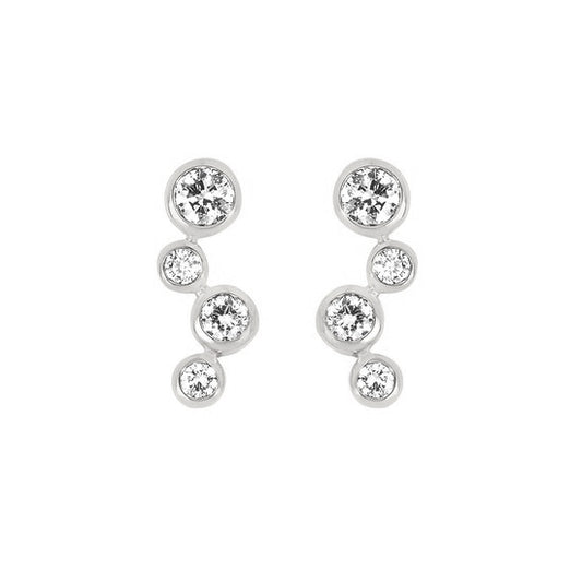 Round Brilliant Diamonds Drop Earrings