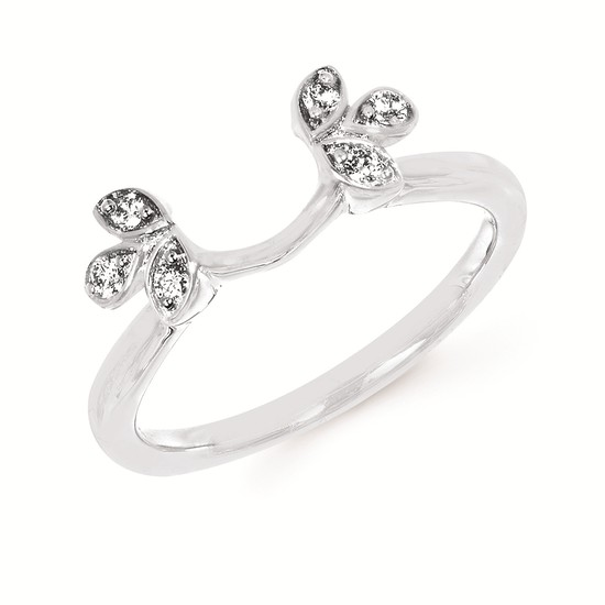 1/10cttw Love Wrap Wedding Band in 14 Karat White Gold