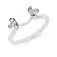 1/10cttw Love Wrap Wedding Band in 14 Karat White Gold