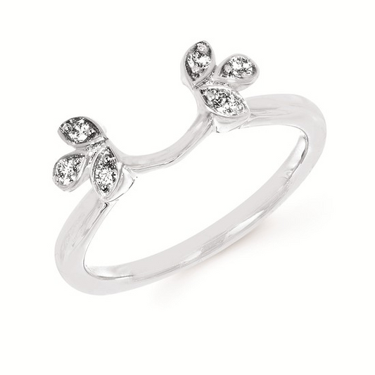 1/10cttw Love Wrap Wedding Band in 14 Karat White Gold