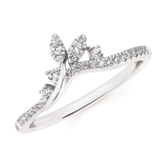 1/6cttw Love Wrap Wedding Band in 14 Karat White Gold