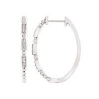 Round Brilliant Diamonds Hoop Earrings