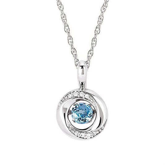 Shimmering Diamonds Topaz Drop Pendant