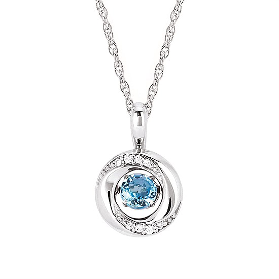 Shimmering Diamonds Topaz Drop Pendant