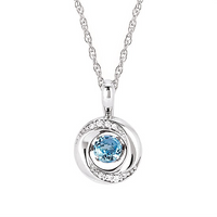 Shimmering Diamonds Topaz Drop Pendant