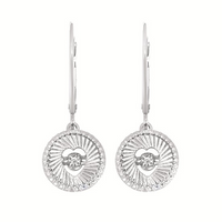 Round Diamonds Dangle Earrings