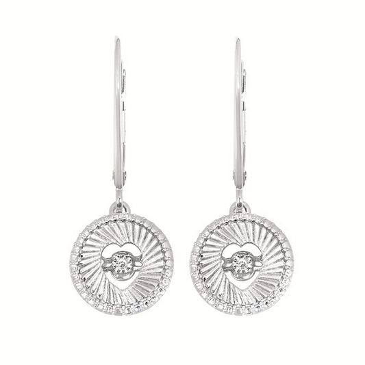Round Diamonds Dangle Earrings