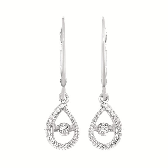 Round Brilliant Diamonds Dangle Earrings