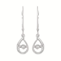 Round Brilliant Diamonds Dangle Earrings