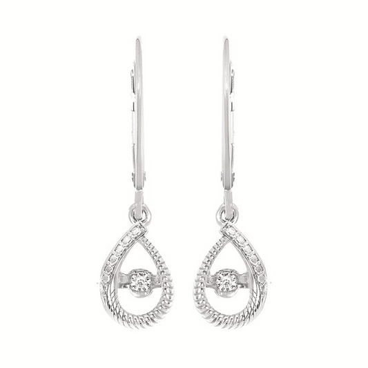 Round Brilliant Diamonds Dangle Earrings