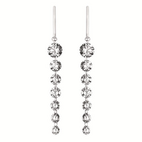 5cttw Modern French Hoops Lab Diamond Earrings in 14 Karat White Gold
