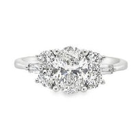 1-1/2 cttw Modern Accented LAB Created in 14 Karat White Gold