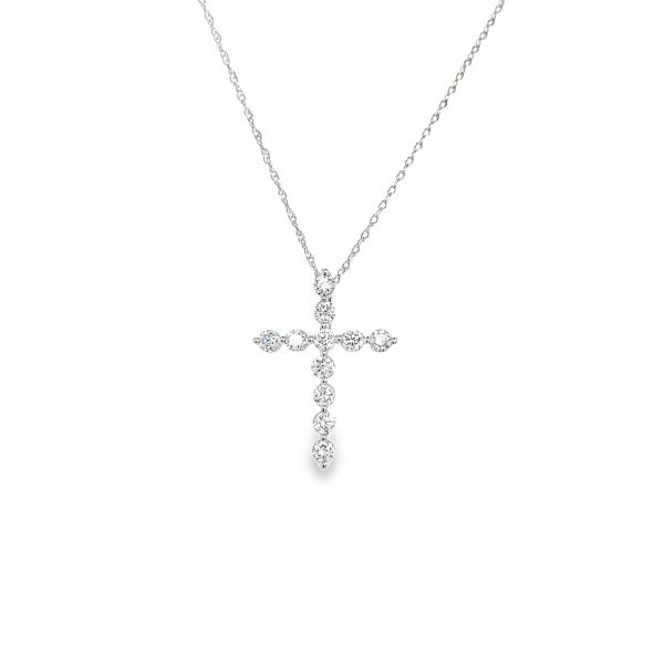 1/2cttw Religious Hidden Bail LAB Diamond Pendant/Necklace in 14 Karat White Gold